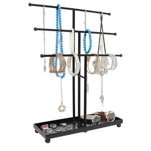 Black Metal 3 Tier Jewelry Organizer